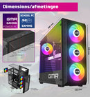 GMR Power Gaming PC SET 27" | Ryzen 9 | 32 GB RAM | 1000 GB SSD | Graphics RX 580 | Windows 11 Pro