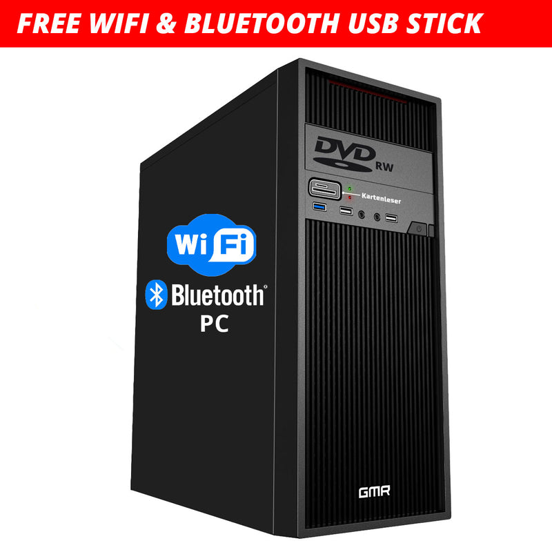 GMR Ultra Max i5 Office PC - Business Office Computer | 32 GB RAM | 1000GB SSD | DVD±RW | USB 3 | Windows 11 Pro | WiFi-Bluetooth
