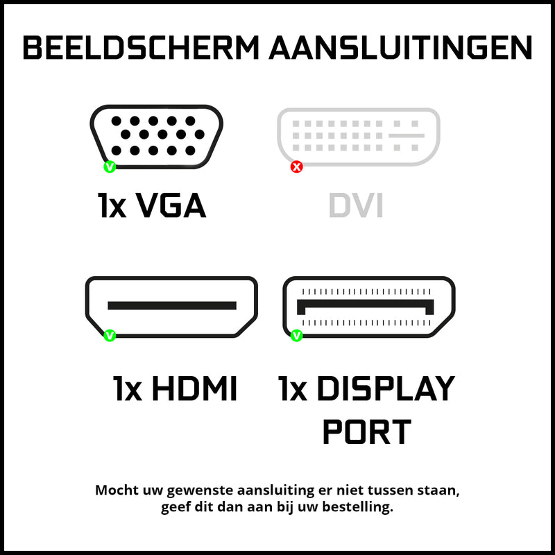 Intel Desktop PC SET 27" met Core i7 - 32GB RAM - 1000GB SSD - WiFi - Bluetooth - Windows 11 Pro - Inclusief Muis & Toetsenbord & Monitor