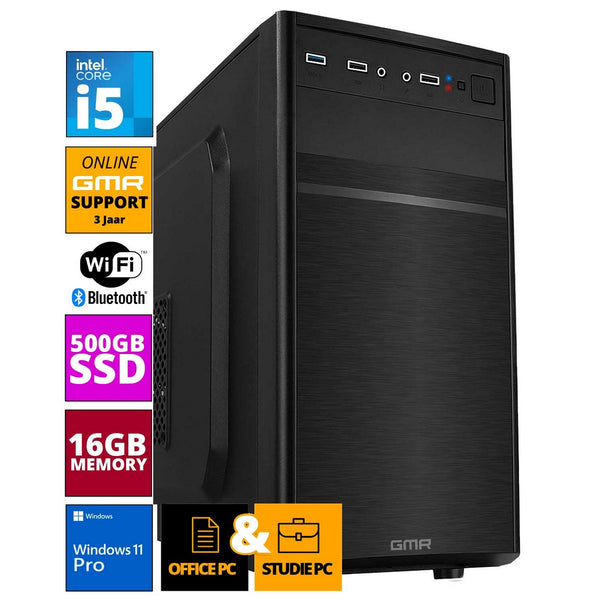 Intel Compleet PC | Intel Core i5 | 16 GB RAM | 500 GB SSD | Windows 11 Pro