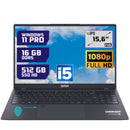 GMR - 15.6 Inch Full HD Laptop - Intel Core i5 - 16GB DDR5 RAM - 512GB SSD - Windows 11 Pro voor Thuis, Office en Studie notebook