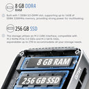 GMR Ultra Mini PC - Smart Computer – Snelle AMD Silver | Windows 11 Pro | 8GB RAM | 256GB SSD | USB-C | WiFi & Bluetooth | VESA Mount | Dual Monitor Support | 3 Jaar Garantie