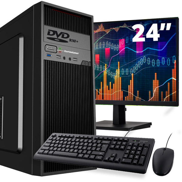 Intel Ultra max Compleet Desktop SET | Intel Core i5 | 32 GB RAM | 1 TB SSD | DVD+RW | Windows 11 Pro | 24 Inch Monitor + Muis & Toetsenbord