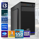 Intel Ultra Compleet Desktop PC | Intel Core i3 | 8 GB RAM | 512GB SSD M.2 | Windows 11 Pro | Business Office Multimedia Computer