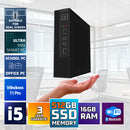GMR Ultra mini Smart Computer met snelle Intel i5 - Business Office Desktop | 16GB RAM | 512GB SSD | USB3 | Windows 11 PRO | WiFi + Bluetooth | Incl. VESA bevestiging | Geschikt voor 2 schermen | 3 Jaar garantie | Direct klaar voor gebruik