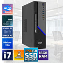 GMR Ultra SFF i7 Office PC - Business Office Computer | 16 GB RAM | 256GB SSD M.2 | DVD+RW | Windows 11 Pro | WiFi-Bluetooth