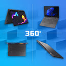 GMR - YOGA 360° Laptop - 14 Inch Full HD Touchscreen + Stylus - Intel N100 - 16GB DDR4 RAM - 512GB SSD - Windows 11 voor Thuis, Office en Studie Notebook