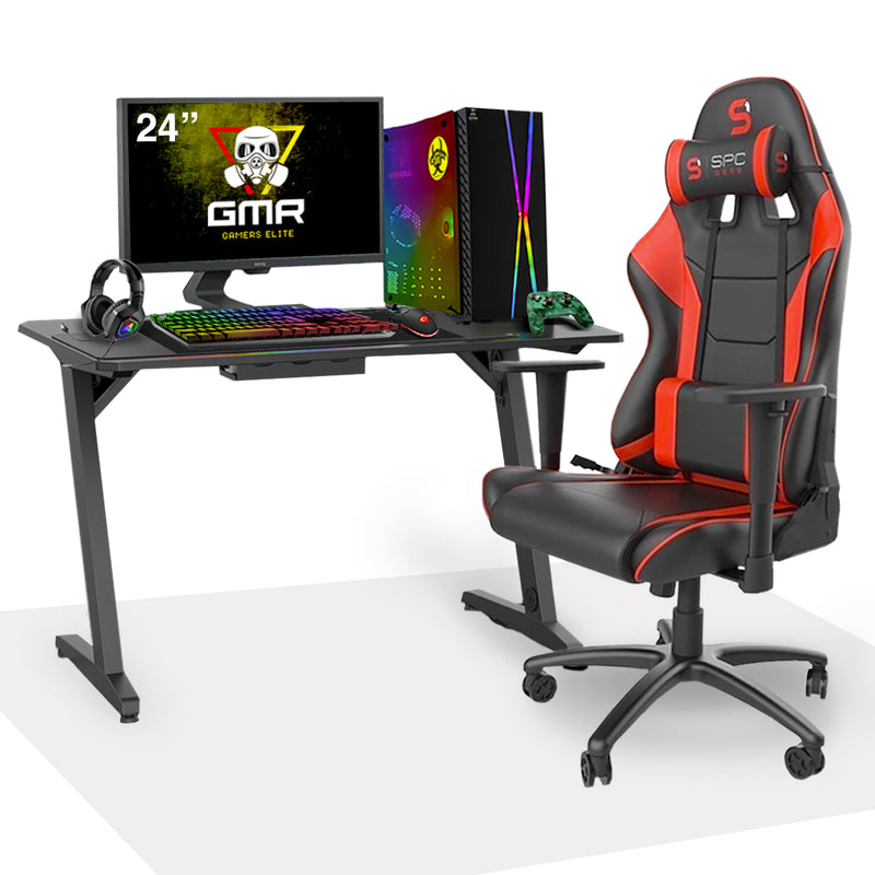 GMR - X-Control Complete Gaming SETUP C1 (GamePC + Gaming Desk + Gaming Chair + 24 Inch Monitor + Toetsenbord + Muis + Game Controller + Muismat + Gaming Headset)